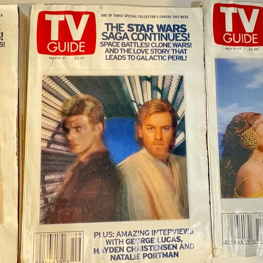 Star Wars Attack of the Clones TV Guide May 2002 Set of 3 Collector Covers